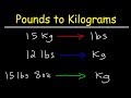 Weight Conversion Problems