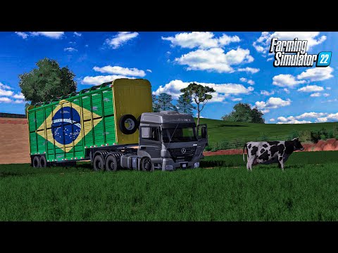 Fazenda simulada #72 | Puxando gado para o frigorífico | Farming simulator 22