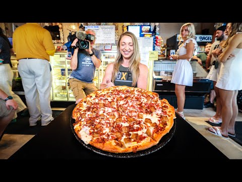 Finish This Breakfast Pizza Challenge Faster Than The Current Champ, Win $100 Cash!!