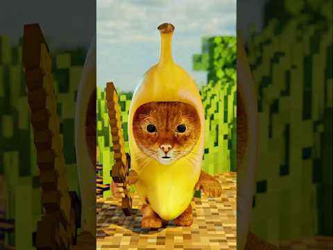 Banana Cat in Minecraft Part 2 | Steve is Banana Thief?!!😱🤣