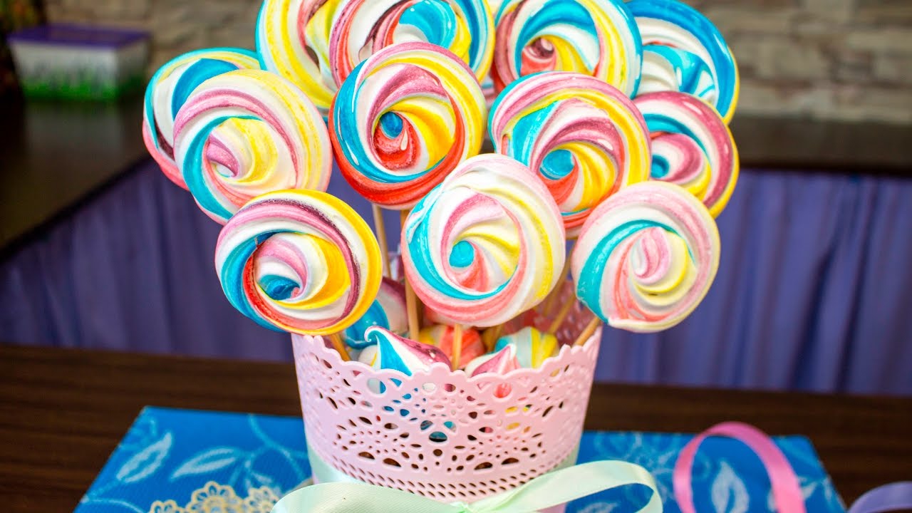 Меренги(безе) на палочке. Немного весеннего настроения / Meringues on a stick