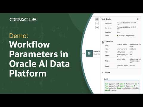 How to Use Parameters in Workflows in Oracle AI Data Platform | Sebae ...