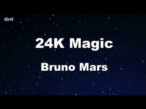 24K Magic – Bruno Mars Karaoke 【No Guide Melody】 Instrumental