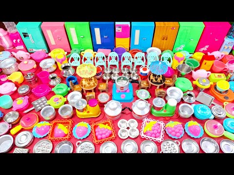 6 Minutes Satisfying with Unboxing Review Hello Kitty Kitchen Set|Tiny Disney ASMR Cooking Set Game