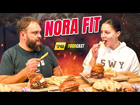 LEPA FITNES DEVOJKA ME UČI KAKO DA JEDEM ĆEVAPE i BURGERE !!! FoodCast 76 - Nora Dominko