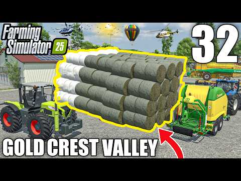 Big Baling OPERATION for 500 cows | Gold Crest Valley 3.0 | #32 | FS25