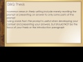 Thesis Writing and Analysis Techniques