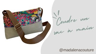 Coudre un sac à main en simili cuir et tissu - couture Madalena