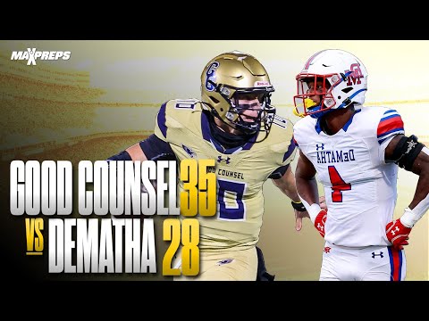 EPIC 4TH QUARTER IN OUR LADY OF GOOD COUNSEL VS DEMATHA HIGH FOOTBALL SHOWDOWN !! 🏈 🔥
