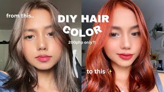 DIY HAIR COLOR at home! 🏡 I spent 200php only?! 😱✨