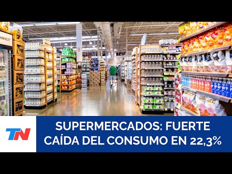 El consumo en supermercados cayó 22,3% en septiembre y tocó el nivel más bajo en lo que va del año