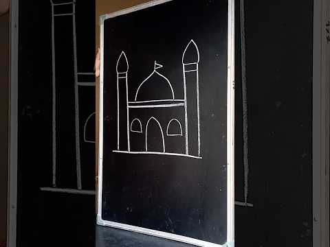 29s Easy Mosque🕌 #drawing #shorts