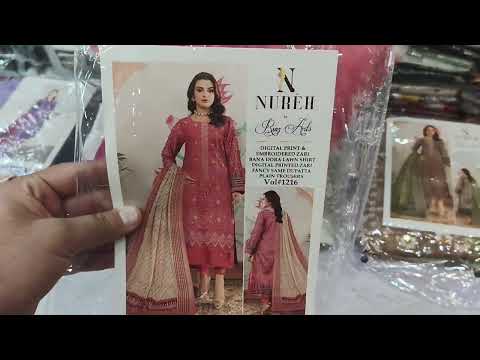 Nureh Embroidered lawn 3pc Mega Discount only 4500