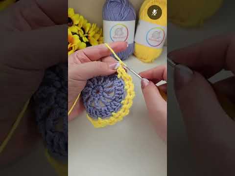 Crochet pattern sun sunflower crochet coaster hot pad for beginners