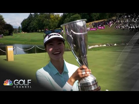 Grace Kim hoists trophy after Amundi Evian win, taking home first major championship | Golf Channel