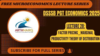Lecture 28: Factor Pricing_Marginal Productivity Theory of Distribution| DSSSB PGT Economic 2025 |