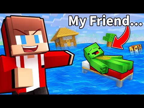 JJ Pranked Mikey with Flood in Minecraft (Maizen)