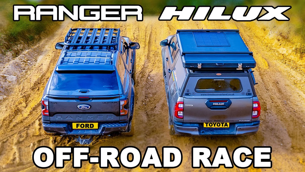 New Ford Ranger v Toyota Hilux: OFF-ROAD RACE!