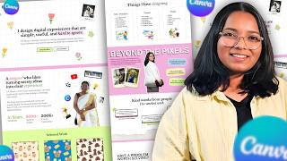 Create a Stunning Portfolio Website in Canva for FREE! | Full Tutorial