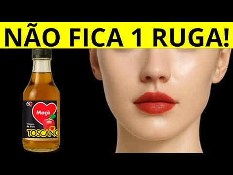 ISTO TIRA QUALQUER RUGA VELHA, ESTICA PELE E CLAREIA MANCHAS! #vinagredemaçã