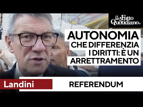 Opposizioni con Landini contro l'Autonomia: "Un arretramento, differenziati i diritti"