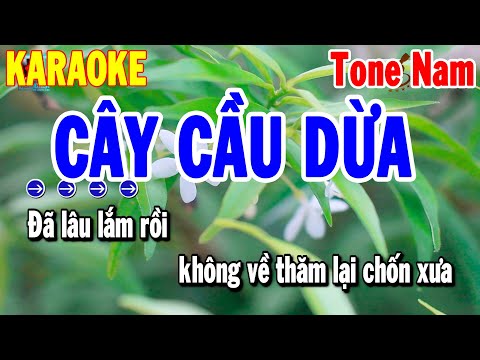 Karaoke Cây Cầu Dừa Tone Nam Nhạc Sống Cha Cha | Karaoke Thanh Hải