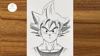How to draw Goku || Goku Ultra Instinct drawing step by step || easy  anime drawing tutorial