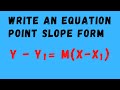 Understanding Point-Slope Form and Solving for y
