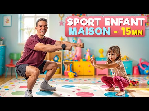 15 min de sport pour les enfants ! (exercice à la maison)