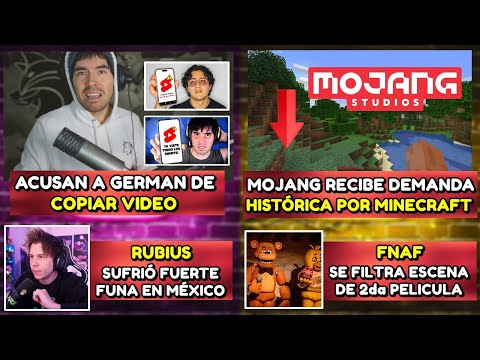 ACUSAN a GERMAN de COPIAR VIDEO | MINECRAFT recibe DEMANDA HISTÓRICA | RUBIUS FUNADO | FNAF 2 ESCENA