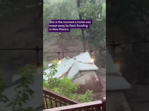 The moment a home was swept away by flash flooding in New Mexico.