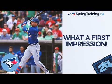 Joey Votto hits homer in FIRST Toronto Blue Jays Spring Training at-bat!