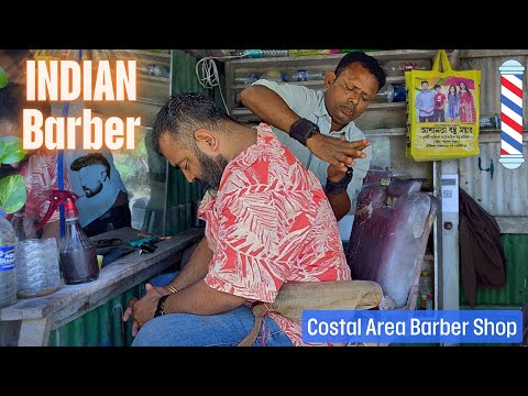 Head Massage Back Massage Neck Crack by Costal Side Indian barber - ASMR Best Massage Therapy