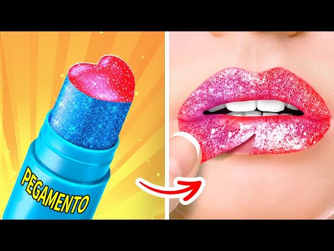 ¡TRUCOS DE BELLEZA PARA SER POPULAR! || Cómo colar maquillaje y comida a clases por 123 GO Like!