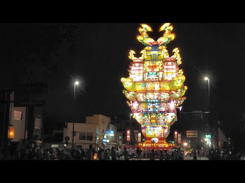 能代七夕　天空の不夜城　日本一の大灯ろう