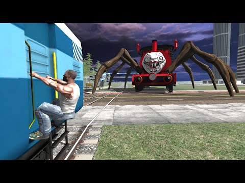 Franklin Fight Choo Choo Charles Horror Train - INDIAN BIKES DRIVING 3D