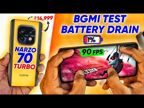 realme Narzo 70 Turbo Bgmi Pubg Test With Battery Drain Test - Best Phone Under 15000 🔥🔥🔥