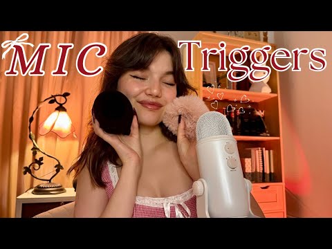 ASMR | Fast and Soft Mic Triggers ( Mic Scratching, Mic Pumping/Swirling, Fluffy, Foam, Bare )