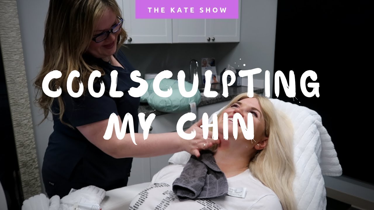 CoolSculpting treatment for chin reduction session.