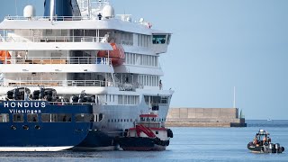 Thumbnail for the video "Hantavirus-Hit Cruise Ship Begins Evacuation in Canary Islands" from Bloomberg Television
