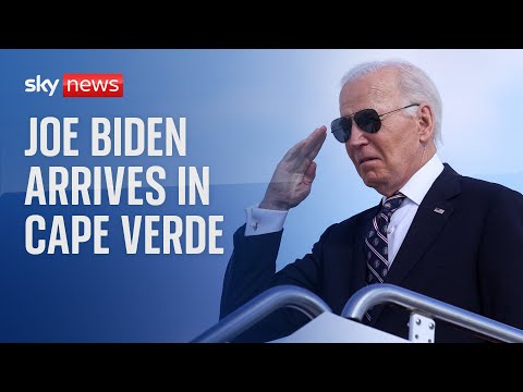 US President Joe Biden lands in Cape Verde