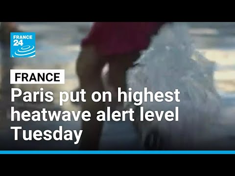 YouTube video thumbnail: Paris put on Highest Heatwave Alert Level Tuesday: French Weather Agency