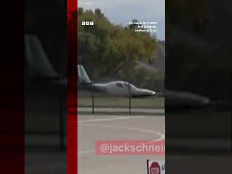 Plane crashes into car after missing runway. #Shorts #Texas #BBCNews
