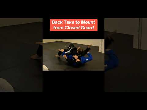 Back Take to Mount from Closed Guard. #bjj #bjjwhitebelt #wrestling #grappling #jiujitsu
