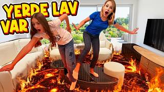 YERDE LAV VAR CHALLENGE !! THE FLOOR İS LAVA CHALLENGE