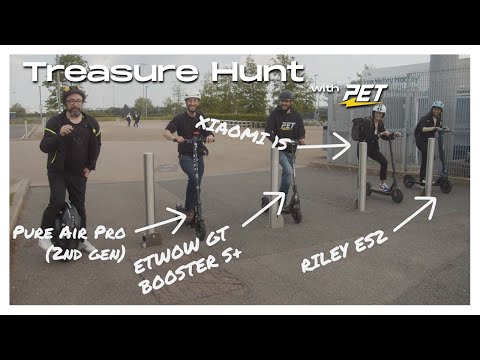 An E-Twow Booster S+, Riley ES2, Pure Air Pro (2nd Gen) & Xiaomi 1S went on a Treasure Hunt with PET