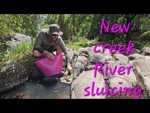 River sluicing at a new creek