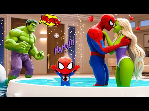 Hulk x Spider Man Love Story vs Bad Pregnant Wife in Granny House | Funny Horror Animation