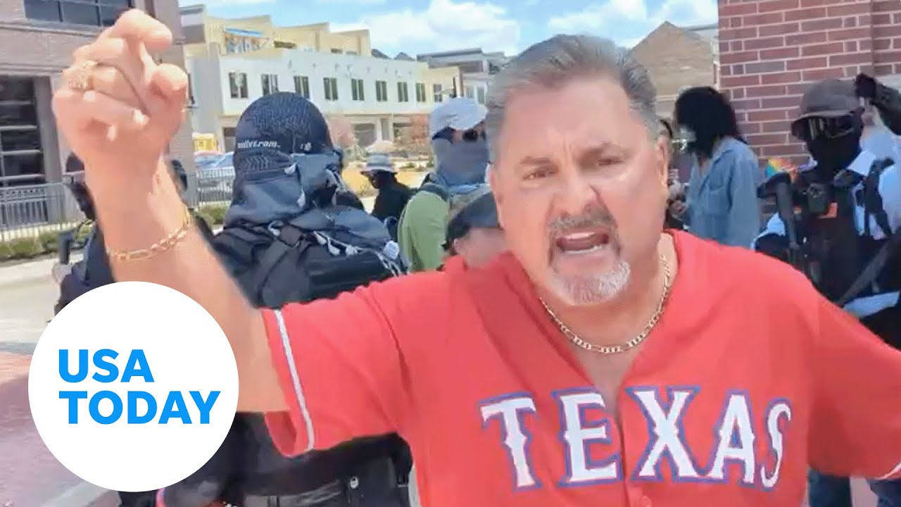 Protesters against a Texas drag brunch met by armed LGBTQ supporters