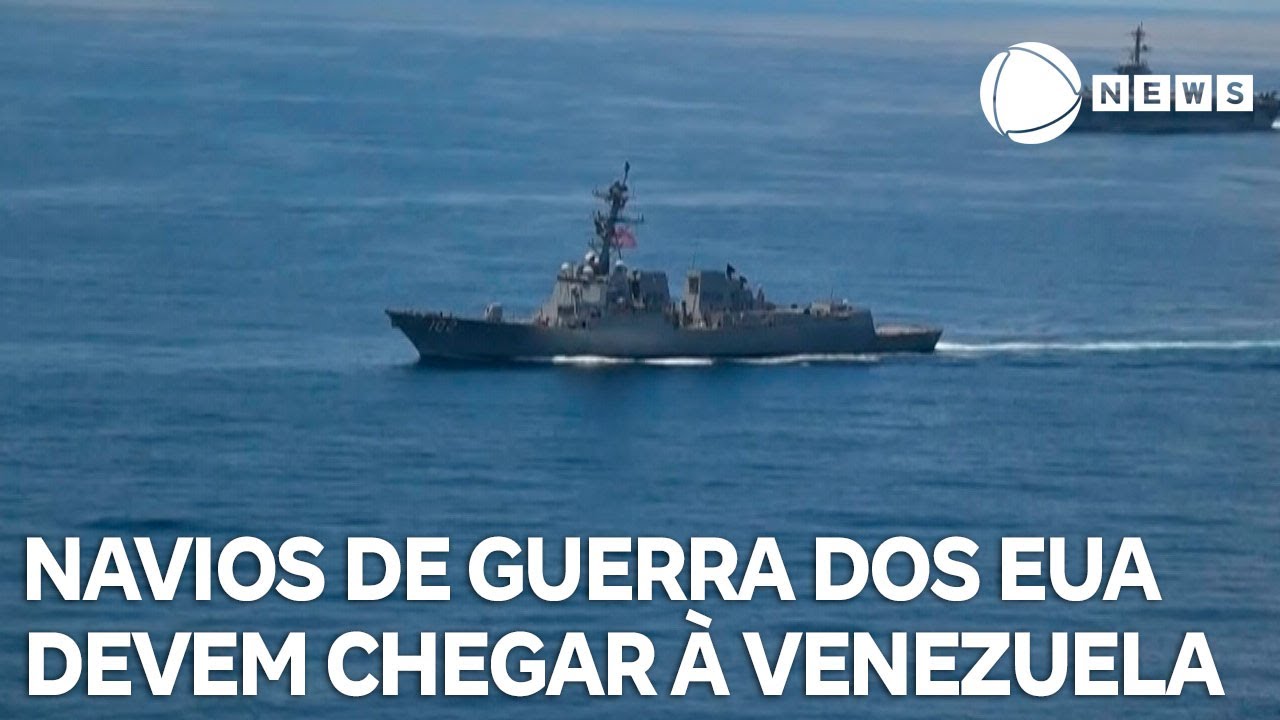Navios de guerra dos EUA devem chegar à costa da Venezuela